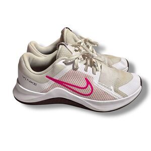 Nike Women's MC Trainer‎ 2 Athletic Gym Cheer Shoes White Pink Size 7.5